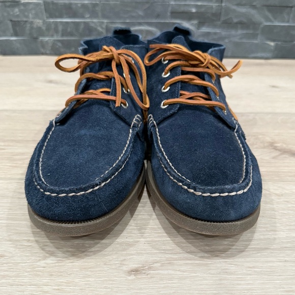 SPERRY Men's Navy Blue Suede Chukka Leather Boat Shoes Size 14 - Picture 5 of 9